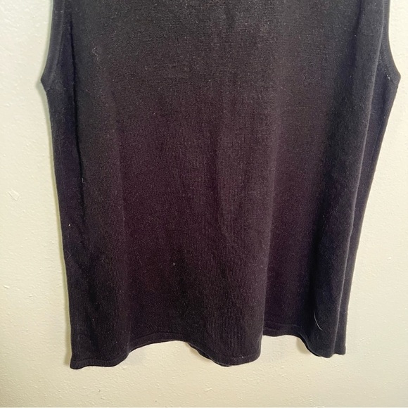 Designers Originals Sleeveless Sweater Black Beaded Neck L - Picture 3 of 8